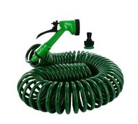 Hampton & Stewart 15M 30M Garden Hose Pipe Expandable Coil Retractable Spray Gun Tap Connector (15M Coil w/Spray Gun)