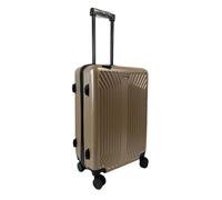 Hampton & Stewart ABS 8 Wheel Spinner Hard Shell Suitcase Luggage Set Travel Trolley 3 Colours (Champagne, Medium 24")