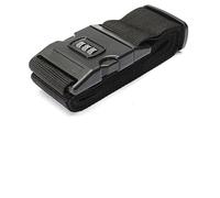 Hampton & Stewart Adjustable Strong Extra Safety Travel Suitcase Luggage Baggage Straps Tie Belt (Black with Combination)