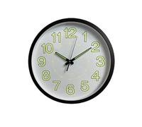 Hampton & Stewart Wall Clock 12'' Non-ticking Silent Quartz Decorative Clocks Modern Round Clock (Glow In The Dark)