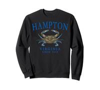 Hampton Virginia Crab Fishing Since 1610 BlueLetters Sweatshirt