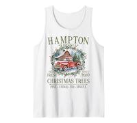 Hampton Virginia Farm Fresh Christmas Trees Green Letters Tank Top