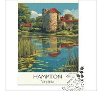 Hampton Virginia jigsaw 1000 piece | perfect indoor activity for a rainy day when the weather keeps the whole family at home all afternoon50x75cm