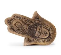 Hamsa & Buddha Black Engraved Long Tray 30X20.5Cm For Decor & Gift