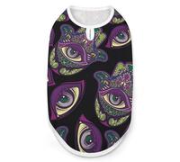 Hamsa Evil Eye Hand of Fatima Holder Print Pet Clothes T Shirt Pets Clothing Vests Tee Tops Dogs Costume Coat For Dog Cat XL