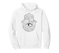 Hamsa Evil Eye Spiral Hand Pullover Hoodie