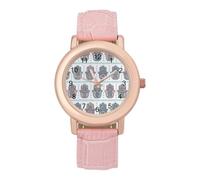 Hamsa Eye Hand Women's Wrist Watch Fashion Wristwatches with Pink Strap Gifts for Women Mother Wife Birthday
