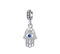 Hamsa Fatima Hand Islam Dangle Charm Compatible with Pandora Charms Bracelets