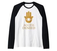 Hamsa Hand Evil Eye Protection Symbol Spiritual Balance Raglan Baseball Tee