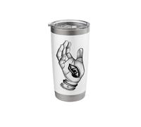 Hamsa Hand Eye Enlightenment Meditation Tattoo Stainless Steel Insulated Tumbler