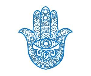 Hamsa Hand Eye Wall Sticker Indian Buddha Wall Decal Yoga Studio Meditation Decor Bohemian Home Wallpaper Vinyl Poster Art Small - 42x48cm