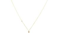 LATELITA Hamsa Hand Necklace with White Cubic Zirconia Charm - One Size - 925 Sterling Silver - Gold Plated