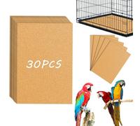 HamsaCC 30PCS Gravel-Paper Bird Cage Liner - Birdcage Liner For Grinzding Claw, Easy To Clean Pet Cage Supplies, Natural Harmless For Parrots Birds