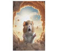 Hamster 1000 Pieces Wooden Jigsaw Puzzle for Adults Puzzles Brain Exercise Challenge High Difficulty Game for Kids 78×53cm