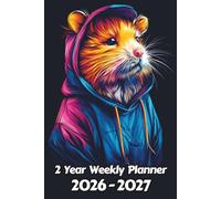 Hamster 2 Year Weekly Planner: 104 Week Sunday to Saturday Calendar | Gift For People Who Love Small Pets, Rodent Lovers | Ideal for Professionals, Students, and Busy Individuals | 6 x 9 Inches | v1