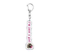 Hamster Acrylic Charm Keychain - 4x4x0.3cm Animal Pendant Key Holder, Cute Multipurpose Accessory, Small Compact Purse Charm | Backpack Bag Kids Adults Uses