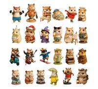 Hamster Advent Christmas Calendar - 2D Acrylic Decoration 24 Days Hamster Themed Countdown Festive Design with Numbered Compartments, Holiday Accessory for Hamster