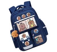 Hamster Bag School Supplies Cards Large Capacity Multiple, sapphire, See | Water Pig Colourful Squirrel School Bag for Children, Girls, School Books, Stationery, Tool, Holidays,
