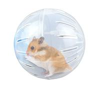 Hamster Ball 10cm Safe Plastic Syrian Hamster Wheel Transparent Washable Dwarf Hamster Cage Round Hamster Toys with Hollow-out Hole Pet Supplies with Lid Gerbil Ball Blue