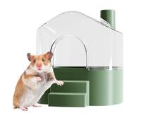 Hamster Bath, hamster litter box | Transparent large hamster bathroom | animal habitats Decor for bath cleaning Explore Play Sleeping Lemming Gerbil