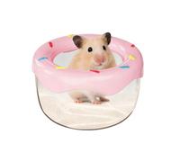 Hamster Bath Sand Container, Removable Hamster Cleaning Box Bathtub for Dwarf Syrian Small Animals Daily Use