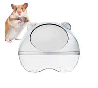 Hamster Bath, Small Animal Habitat, Transparent Hamster Bed with Larger Capacity - All-Round Hamster Toilet in Curved Design