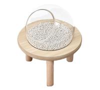 Hamster Bathroom Box, Sand Bath Box for Hamsters - Dble Clear Splash-Proof Bath Container | Pretty Bathtub with Wooden Stand, Reusable Bath Box