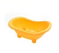 Hamster Bathtub Easy to Use and Clean Plastic Yellow for Rat Gerbils