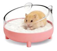 Hamster Bathtub,Hamster Sand Bath,Hamsters Bathroom,Sand Bath Container,Toilet for Dwarf Hamsters,Gerbils,Mice and Small Animals (Pink)