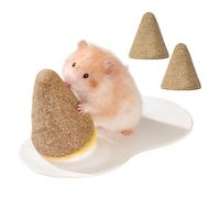 Hamster Bed - Ceramic Cooling Mat for Pets and Beds, Conical Cooling Mattress with Chew Sticks and Rest Toys for Small Pets