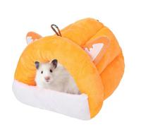 Hamster Bed Nest, Golden Bear Bed, Winter Pet House, Small Animal Nest with Comfortable Golden Bear Sleeping Bed for Hamsters, Hedgehogs, Chinchillas and Small Ani