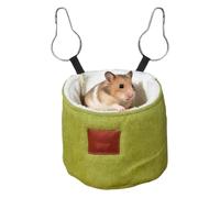 Hamster Bed - Soft Warm 6 Inch Plush Cage Nest with Cotton Lining | Small Animal Sleeping Bag Cozy House for Ferret, Hedgehog, Rabbit, Chinchilla, Winter