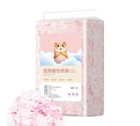 Hamster Bedding - 450g Soft Liner, Wood Pulp Paper Cotton Bedding, Odor Control Material with Nesting Comfort | Small Pet Sleeping Supplies for Ferret Gerbil and Bunny Hedgehog Habitat