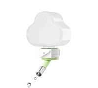 Hamster Bottle, Water Feeder, Small Pet Dispenser, Leakproof Stainless Steel Nozzle, Cage Clip Mount, Pet Hydration for Crate or Cage, 4.72 Inches, White Green Color, 1 Piece