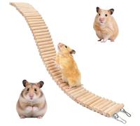 Hamster Bridge - 60 x 8 cm Wooden Bridge for Small Animals, Bendable Bridge & Hamster Hideout, Multifunctional Hamsters Accessories Also As A Chicken Ladder for Guinea Pigs, Chinchilla & Small Animals