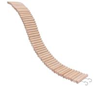Hamster Bridge - 8x30cm Natural Wood Chew Fence for Small Animals Flexible Bendable Climbing Ladder Toy DIY Cage Tunnel Accessories | Exercise Enrichment Play Set for Ham