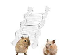 Hamster Bridge, Syrian Hamster Toys - Acrylic Climbing Ladder with Clear Design | Fun Cage Accessories for Pet Habitat, Hamster and Sour Furniture