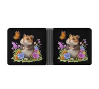 Hamster Butterfly Rat Mens Wallet Printed Leather Pocket Purse | Bifold,Mini Card Holder