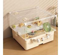 Hamster Cage,2-Tier Dwarf Hamster Cage, Hamster Habitat Openable Top with Exercise Wheel and Tunnel, Hiding House for Hamster, Rat, Mouse, Ferret