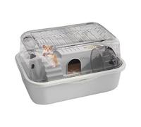 Hamster Cage, 2 Tier Habitat with Wheel | Silent Gerbil Chinchilla Home | Play, Rest, Practice Room for Living Room, Dorm, Bedroom, Small Pets, Fun Activity, Comfortable Omg