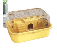 Hamster Cage - 35x25cm Small Gerbil Habitat, Anti-Escape Small Animal Accessories with Removable Safety Cage, Indoor Pet Enclosure, Ventilated Home, Playhouse and Resting Area for Hamsters