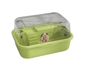 Hamster cage | 35x25x18.5cm Small Animal Habitat Two Stories with Wheel | Leises Hamsterheim for hamster, Gerbil and Chinchilla in apartment, room and student room