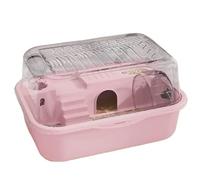 Hamster Cage Acrylic hamster cage with double layered spaciousness for breeding golden bears(Pink)