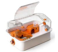 Hamster Cage Acrylic Large Space Orange Pet Luxury Villa Hamster Travel Cage
