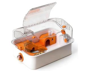 Hamster Cage Acrylic Large Space Orange Pet Luxury Villa Hamster Travel Cage
