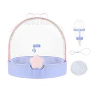 Hamster Cage - Carrier for Rabbit Cage Small Animals | Transparent Accessory with Water Bottle for Ferret Mouse Vole - for Rabbit Bird Mouse Gerbil Travel Promen