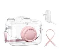 Hamster Cage Carriers for Travel with Transparent Window and Ventilation Holes Easy to Clean Carry Box for Small Animal Clear Window Pet Travel Cage