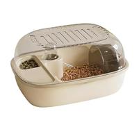 Hamster Cage Double layered transparent acrylic villa with hamster cage for external use(Beige)