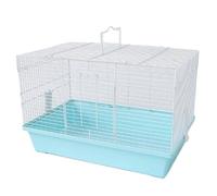 Hamster Cage Elevated chassis hamster cage small pet villa home indoor(Blue)