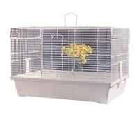 Hamster Cage Elevated chassis hamster cage small pet villa home indoor(White)